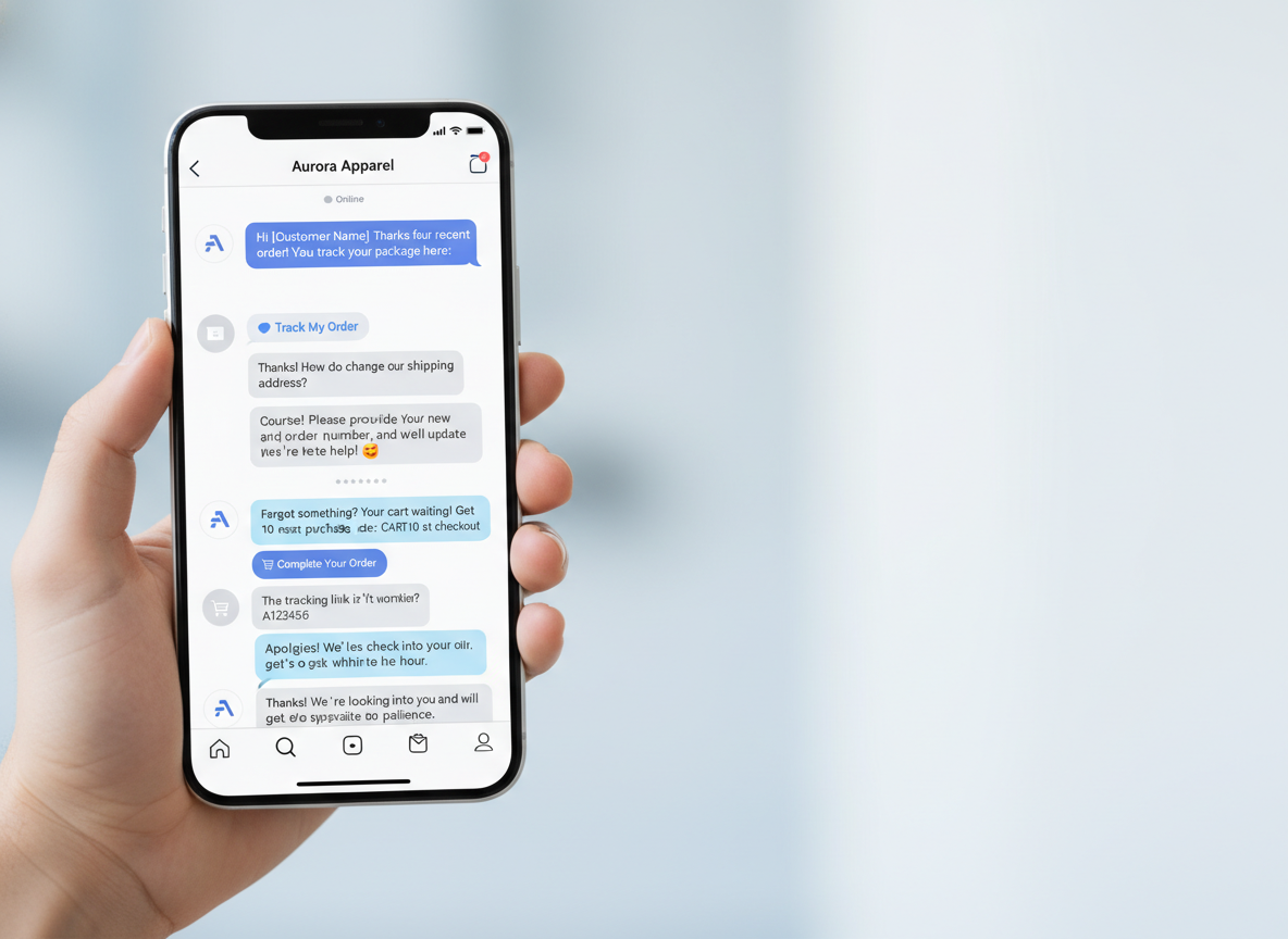 Diagram of ecommerce Instagram DM support flows for order tracking and abandoned cart recovery