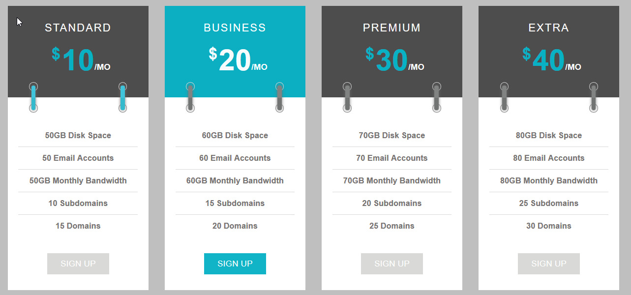 Pricing Table &#8211; Price Table, Price list, Easy Pricing Table