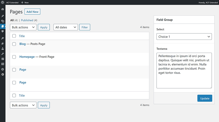 Advanced Custom Fields: Extended: Pricing, Reviews and More