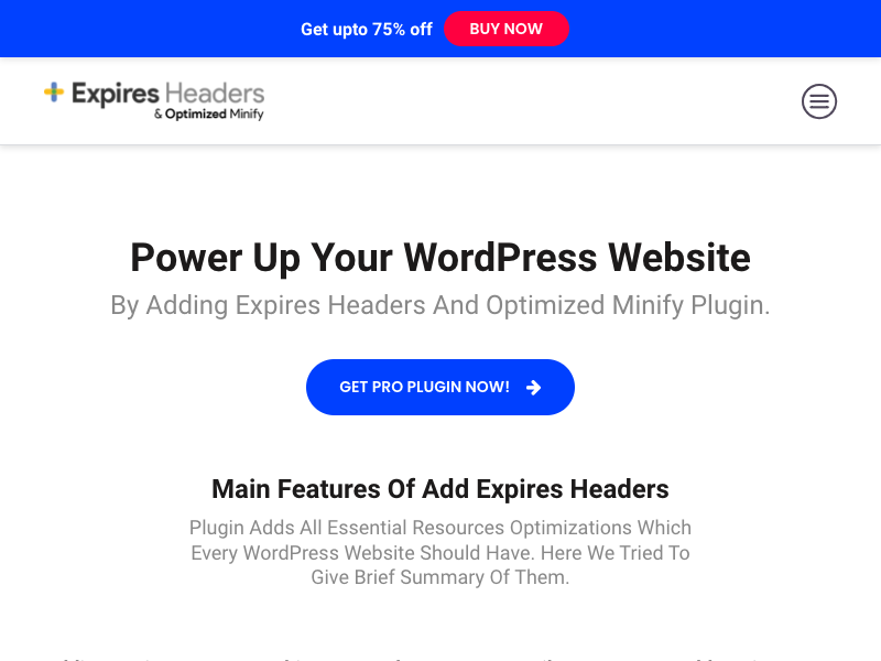 Add Expires Headers & Optimized Minify
