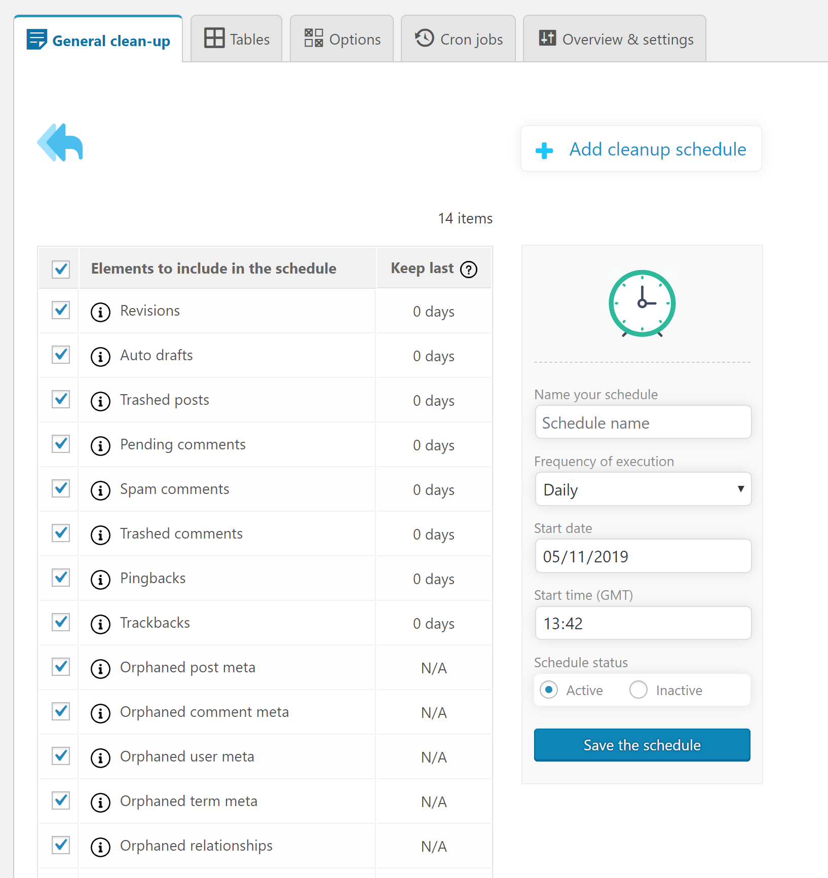 Advanced Database Cleaner