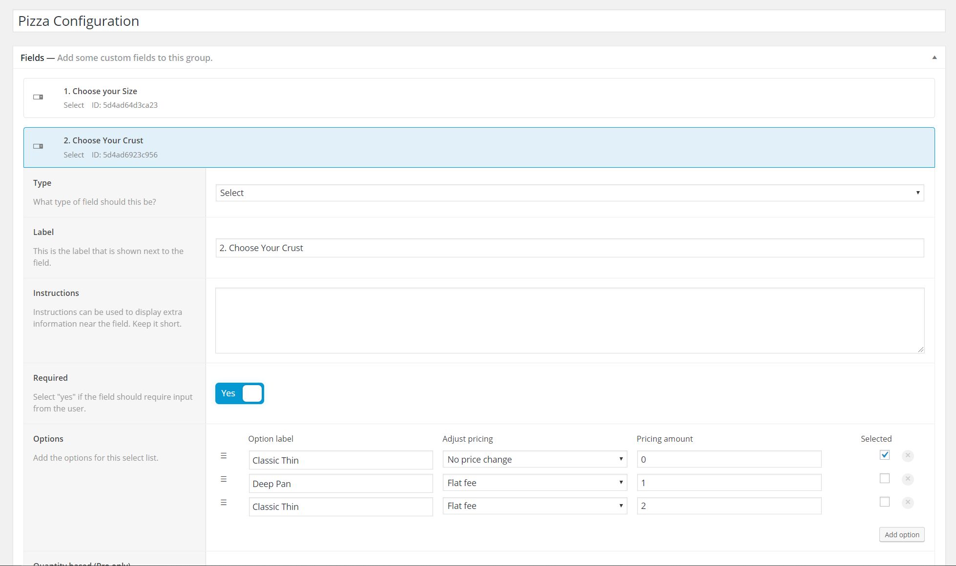 Advanced Product Fields (Product Addons) for WooCommerce
