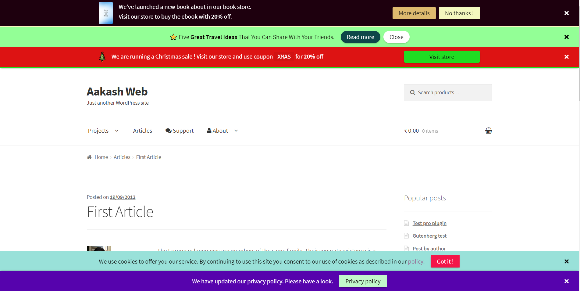 Announcer – Sticky Message Banner, Notification Bar – Add to Top, Bottom of your Website
