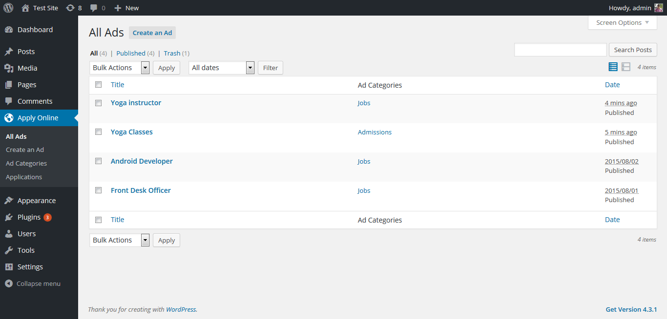 ApplyOnline – Application Form Builder and Manager