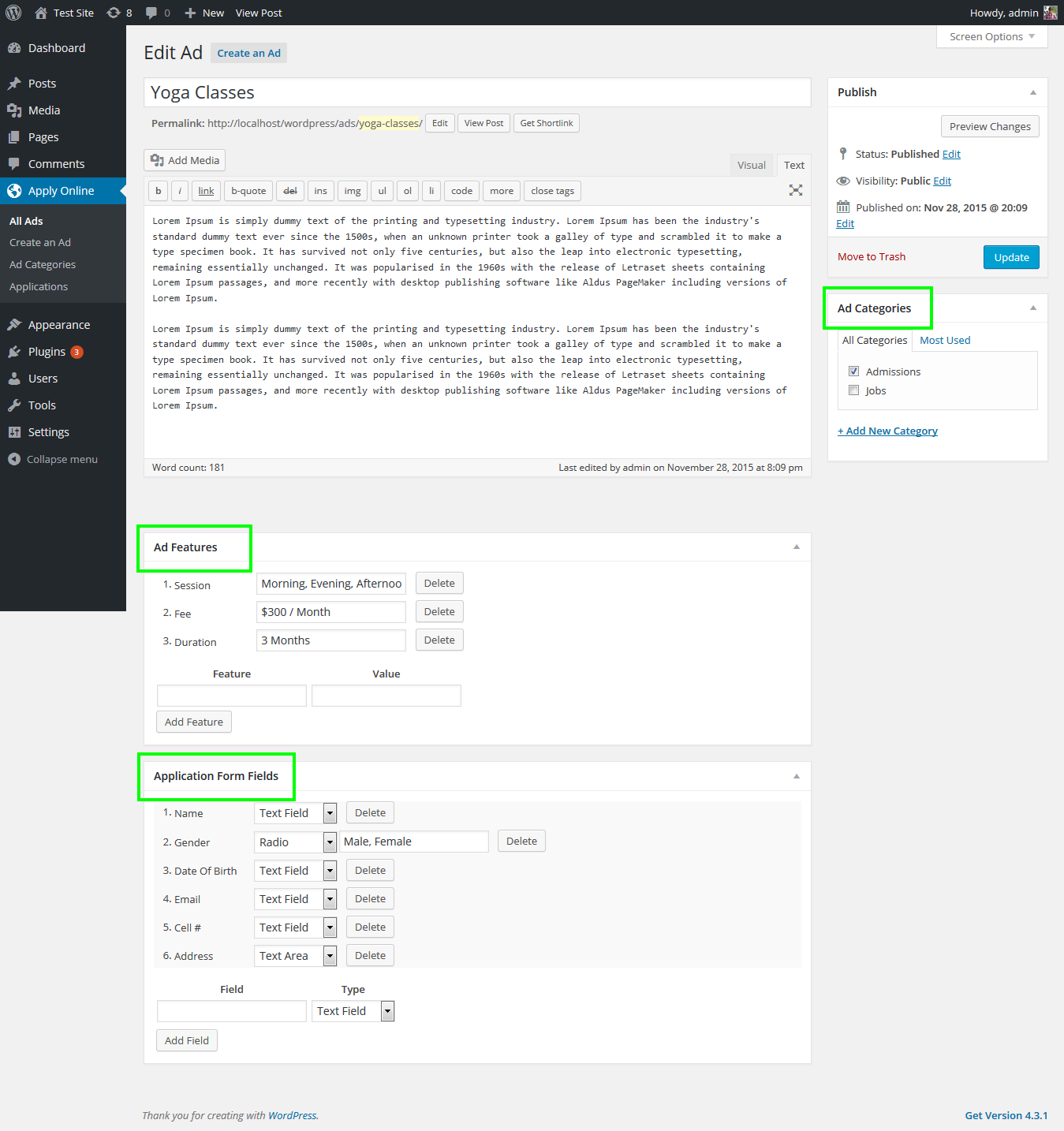 ApplyOnline – Application Form Builder and Manager