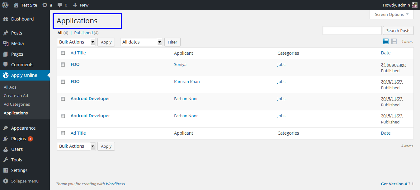 ApplyOnline – Application Form Builder and Manager