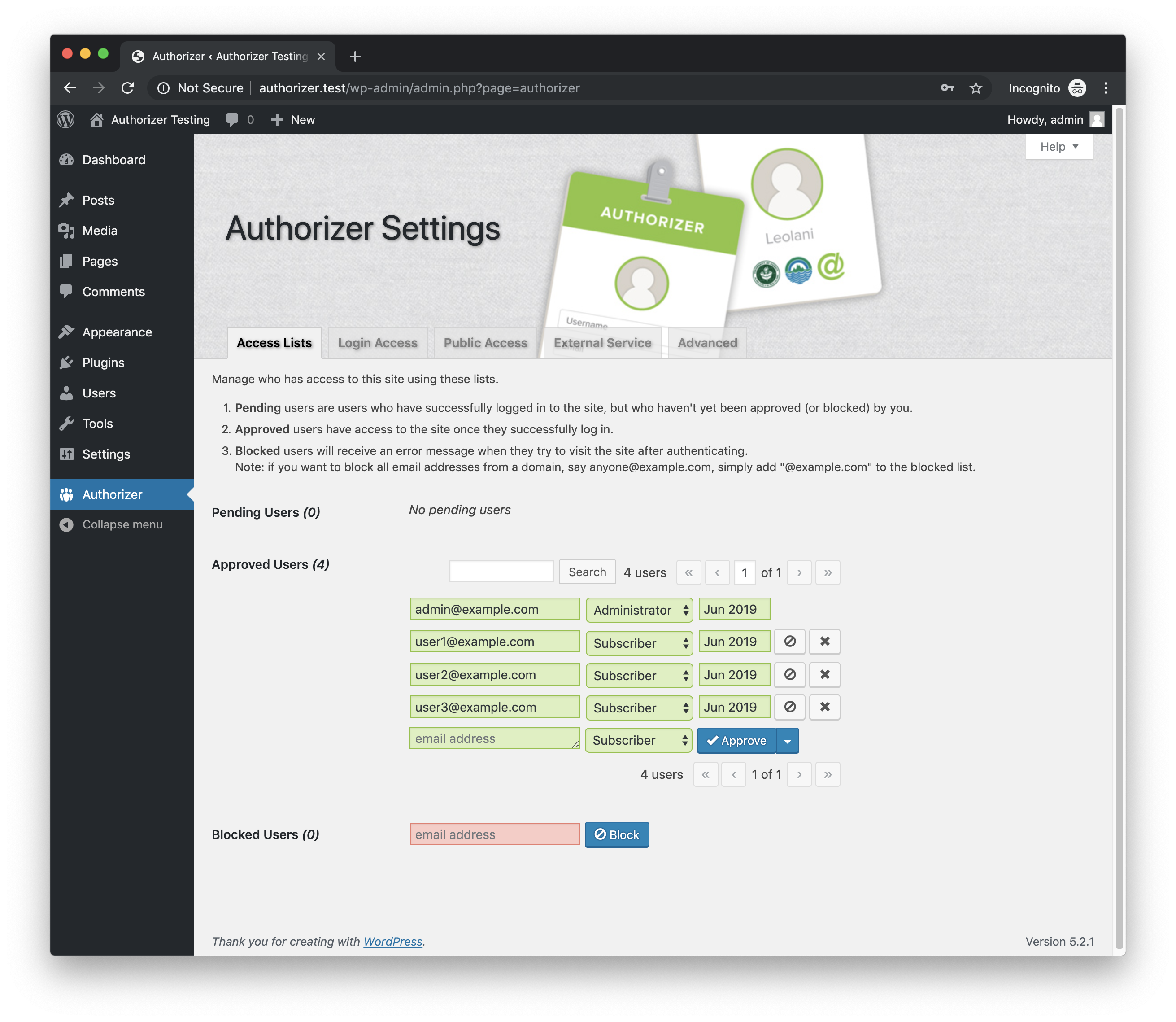 Authorizer