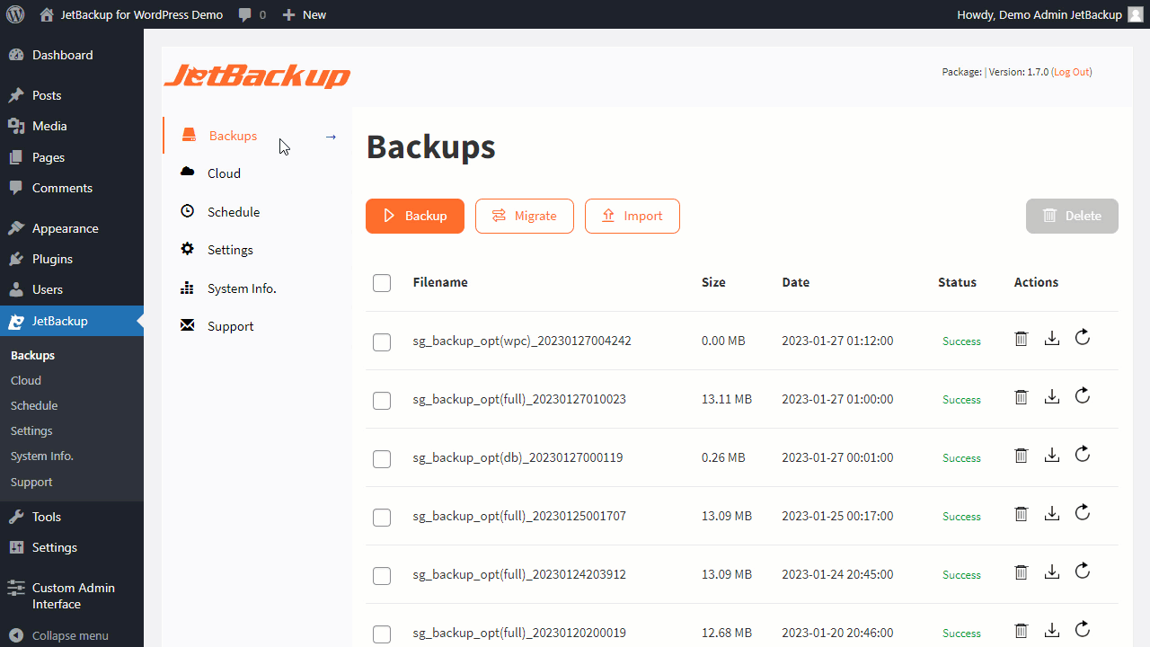 JetBackup – WP Backup, Migrate & Restore