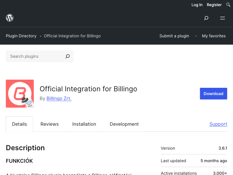 Official Integration for Billingo