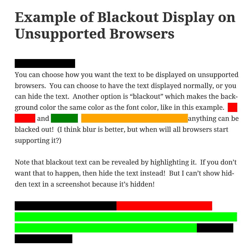 Blur Text