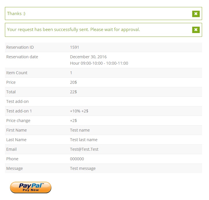 Booking calendar, Appointment Booking System
