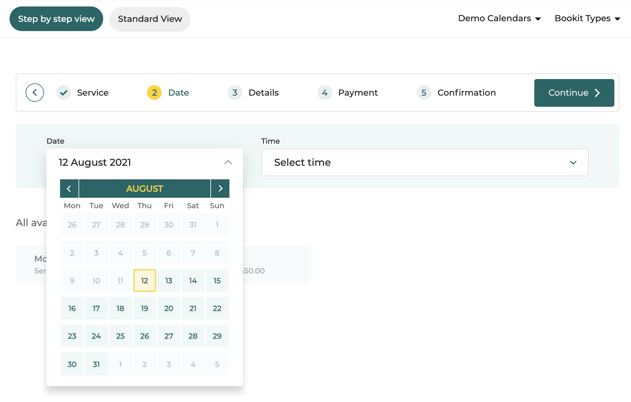 Booking Calendar | Appointment Booking | Bookit