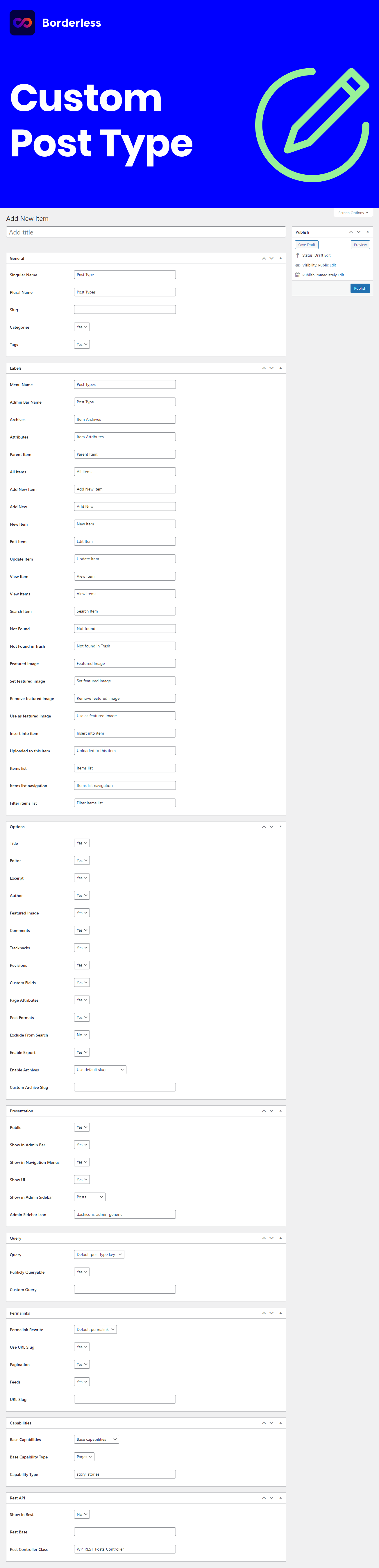 Borderless – Widgets, Elements, Templates and Toolkit for Elementor & Gutenberg