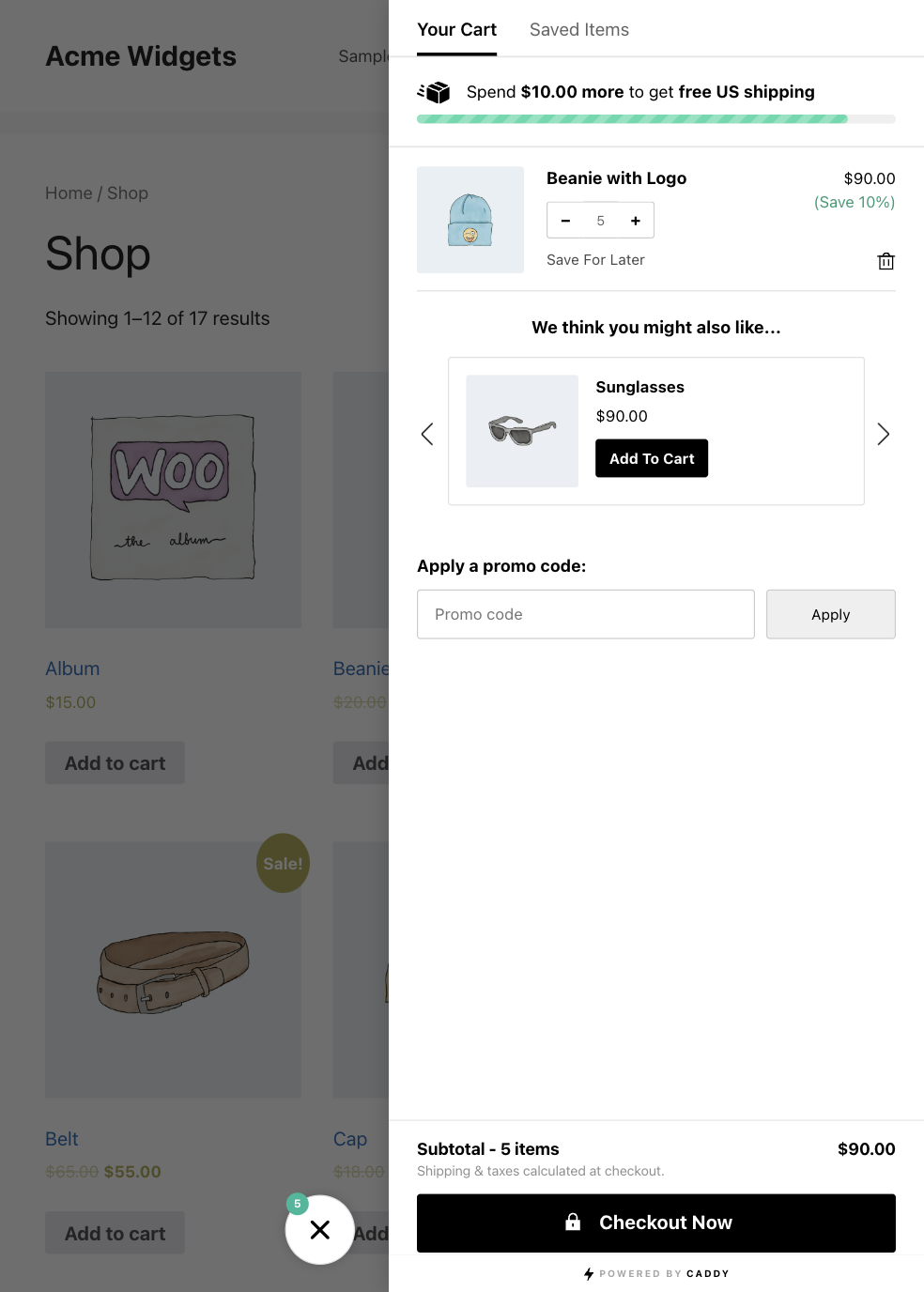 Caddy – Smart Side Cart for WooCommerce