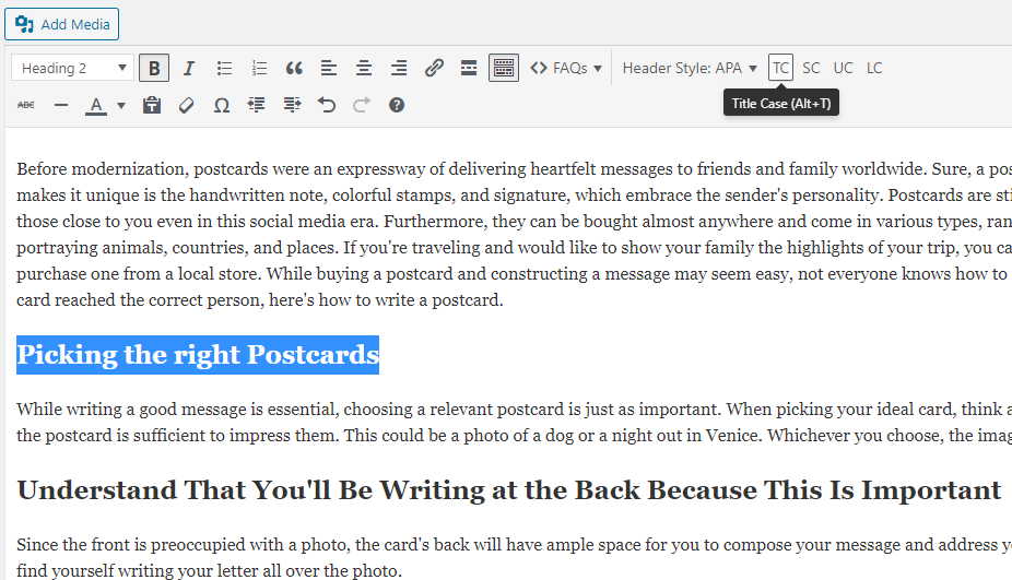 Capitalize My Title WordPress Plugin