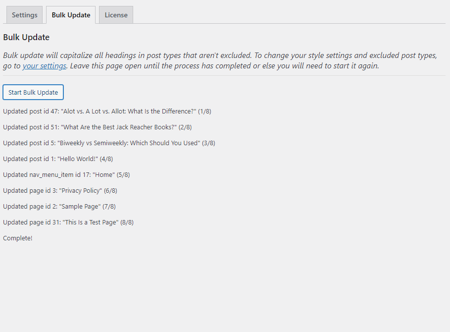 Capitalize My Title WordPress Plugin