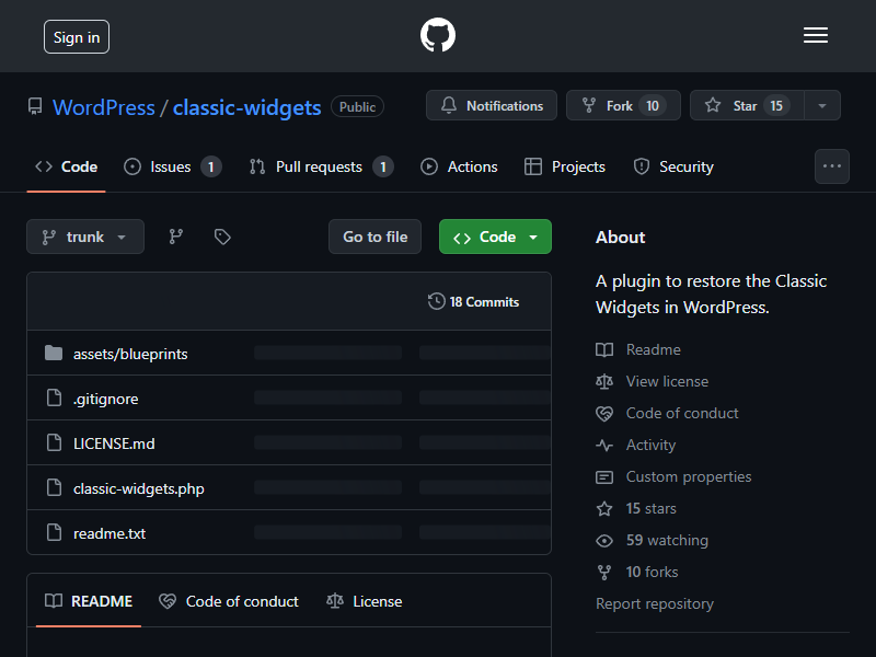 Classic Widgets