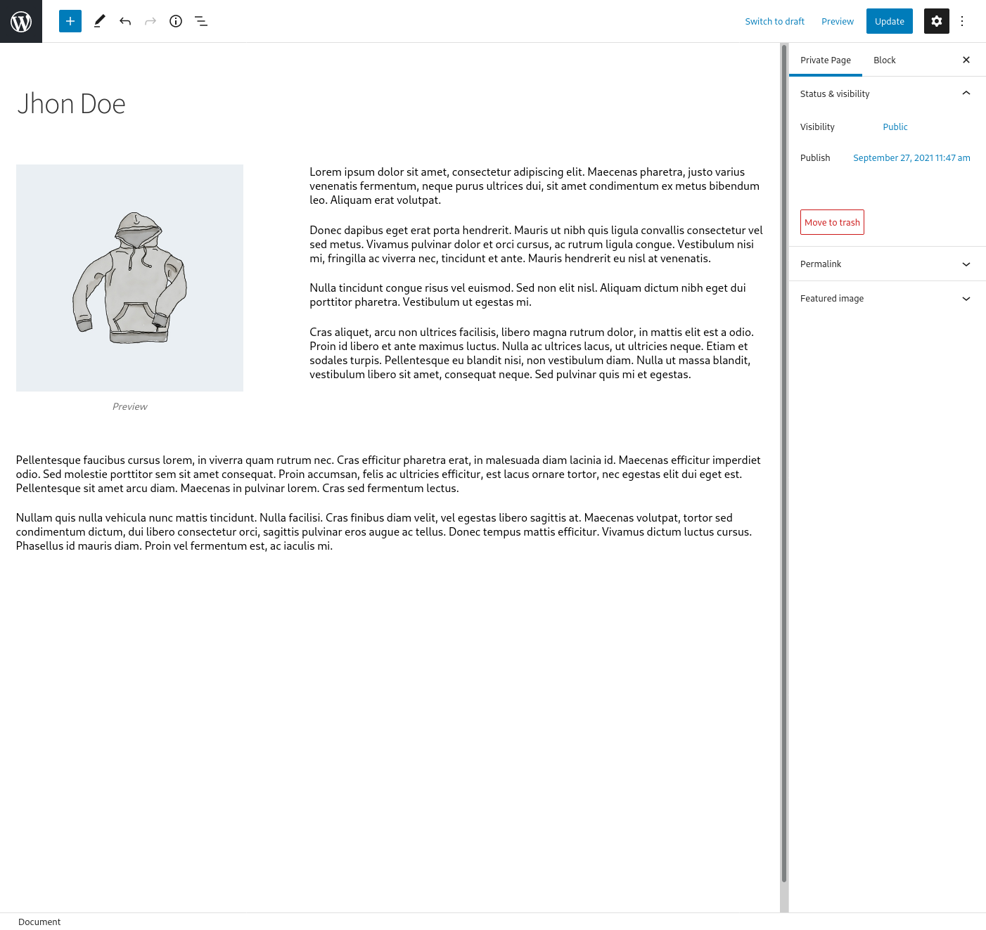 Client Portal – Private user pages and login