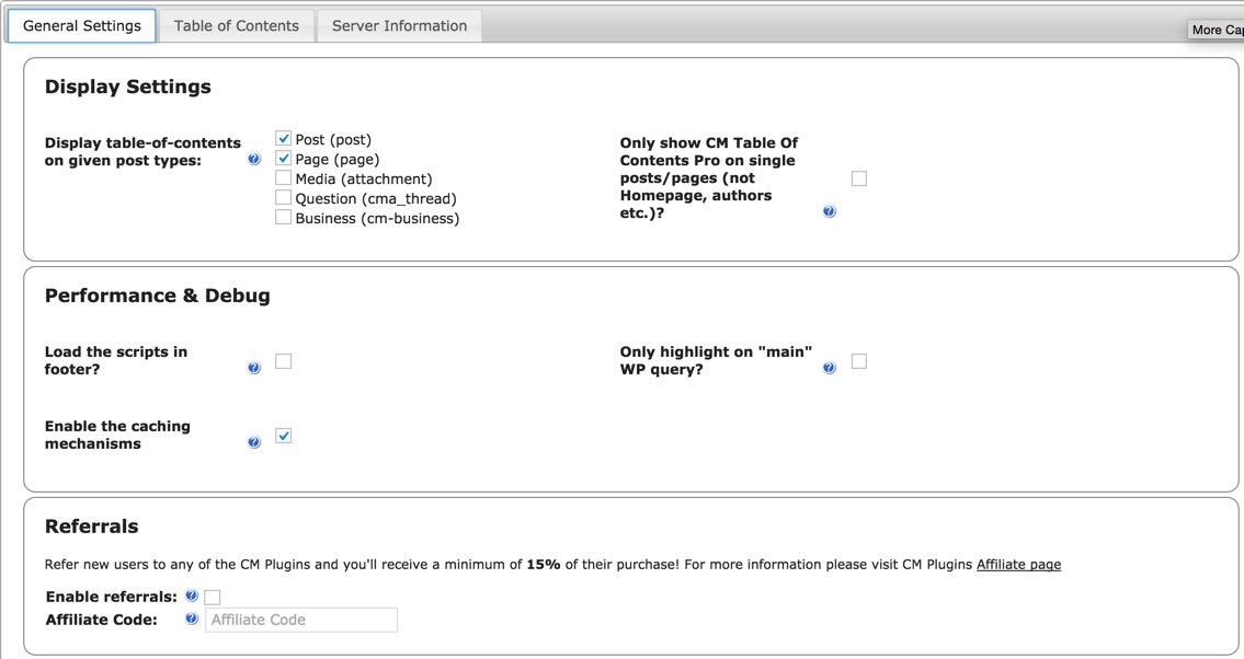 CM Table Of Contents &#8211; WordPress TOC Plugin