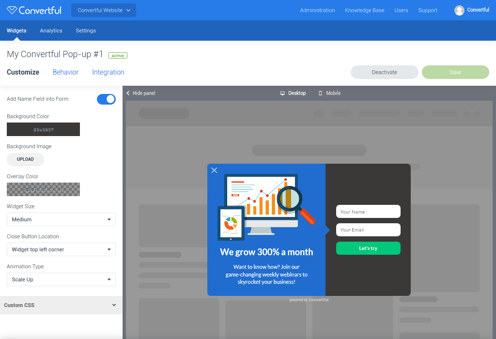 Convertful – Your Ultimate On-Site Conversion Tool