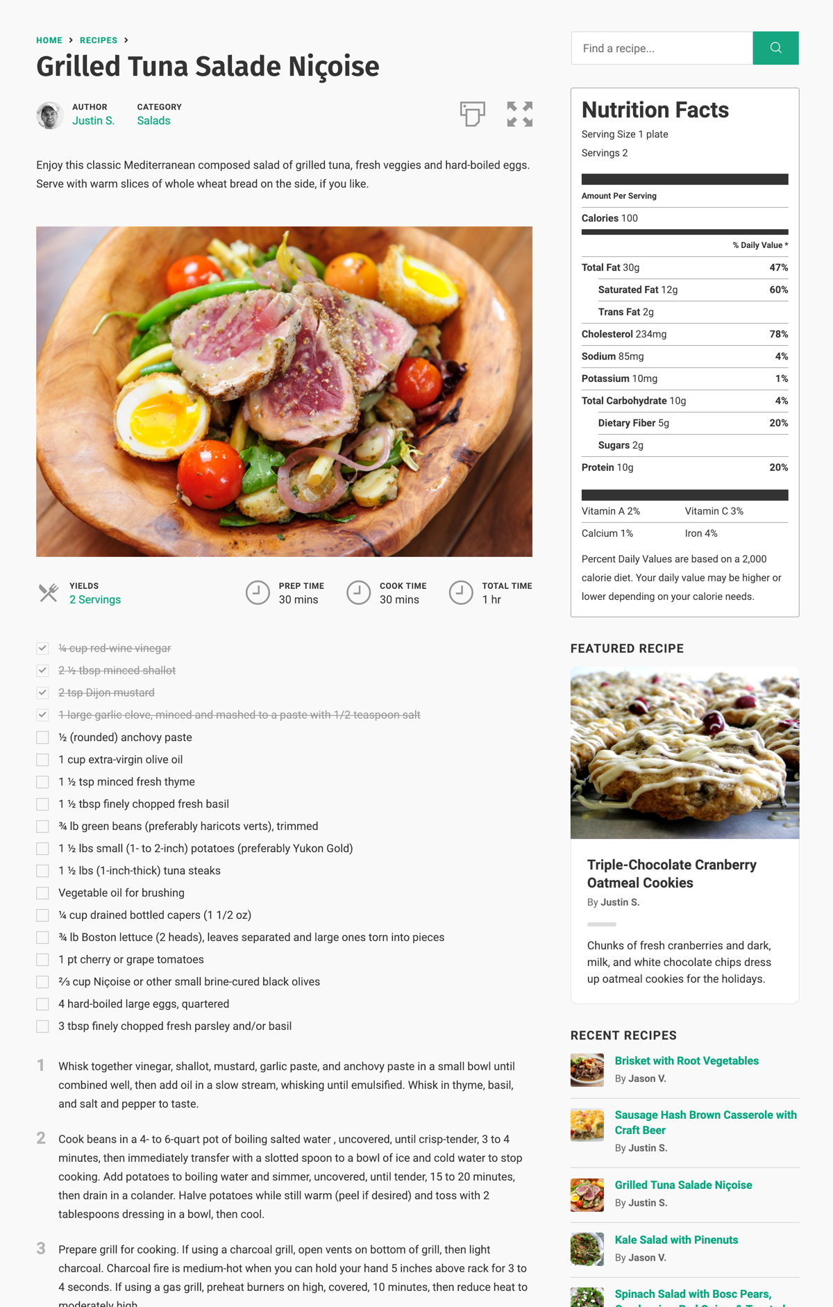 Cooked – Recipe Management