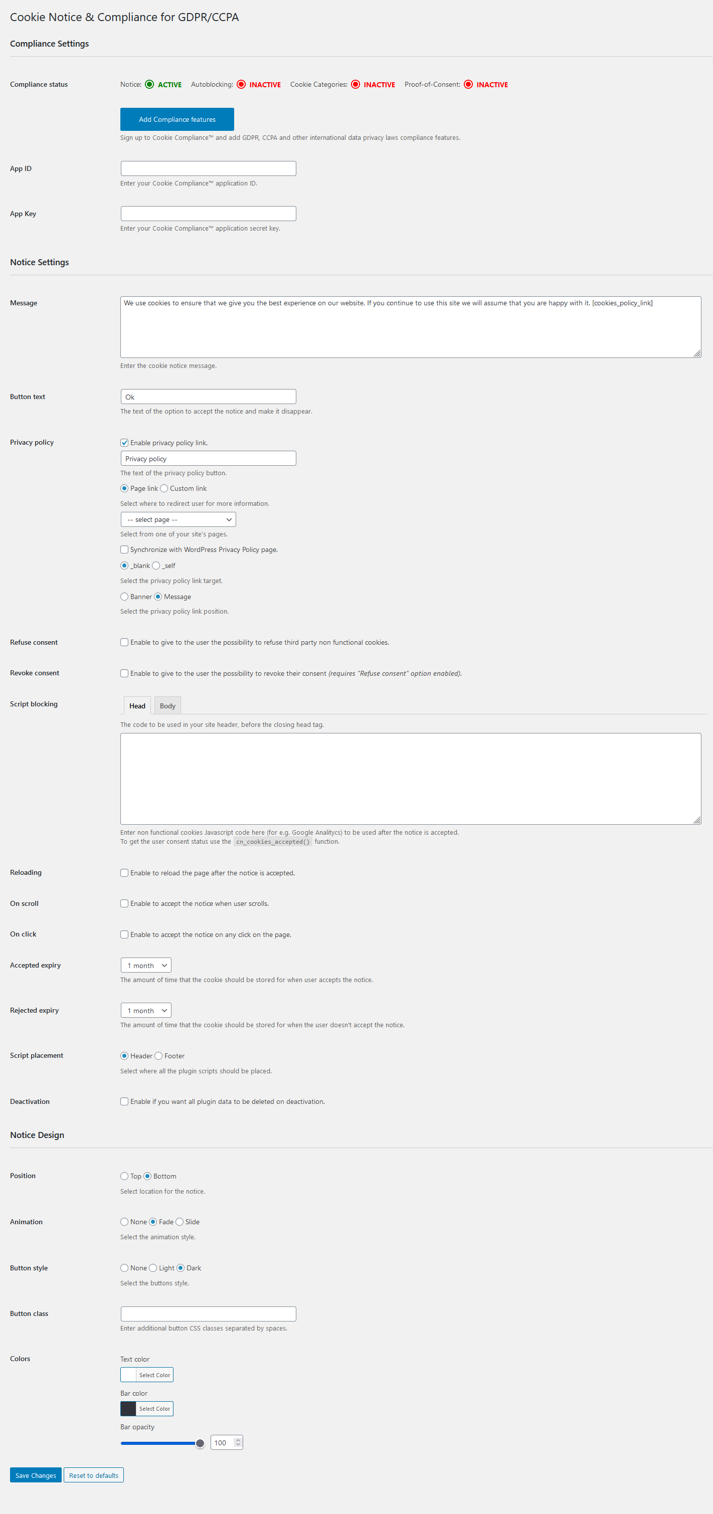 Cookie Notice & Compliance for GDPR / CCPA Plugin Review