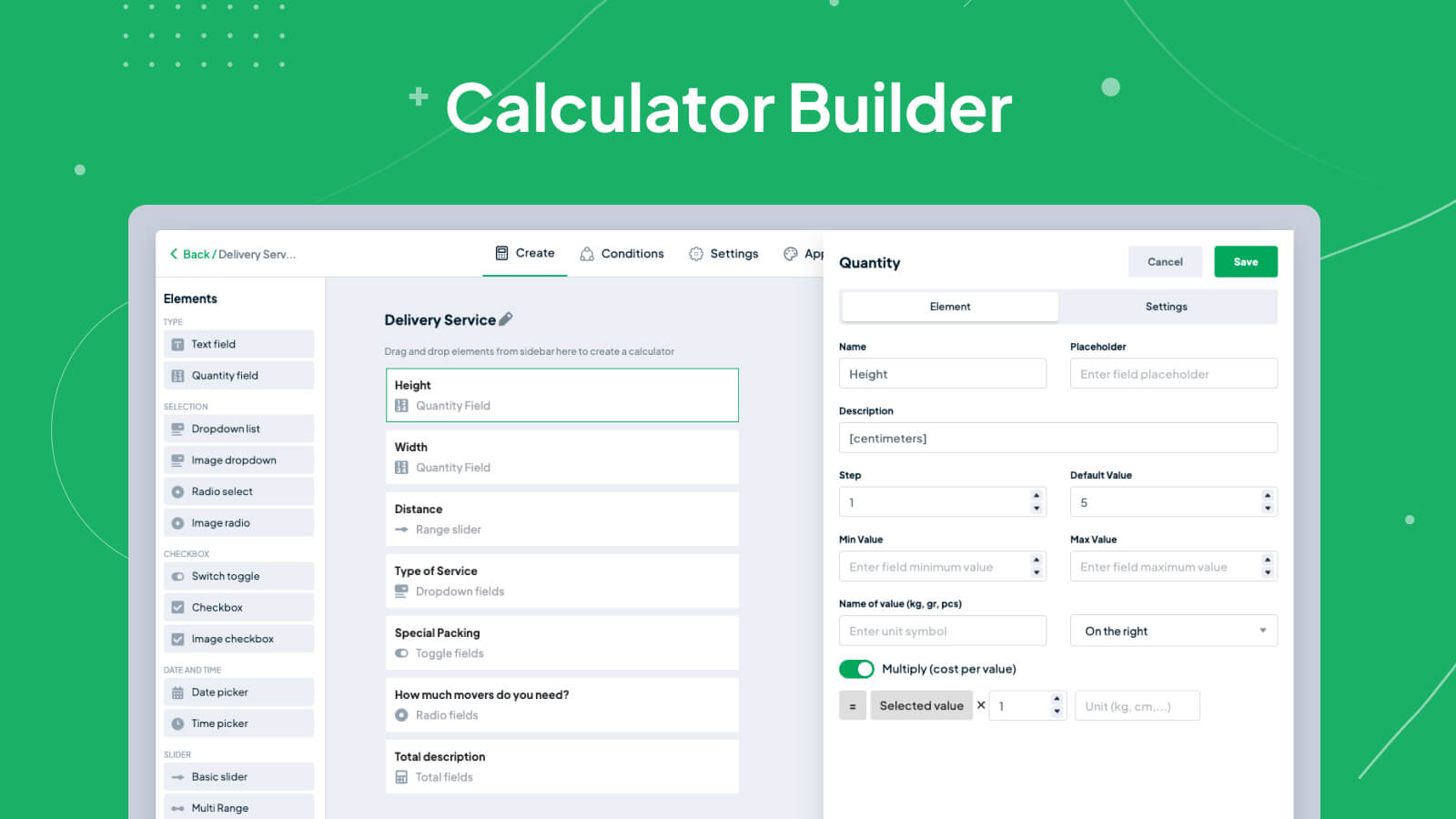 Cost Calculator Builder