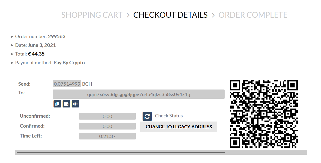 Cryptocurrency Payment Gateway