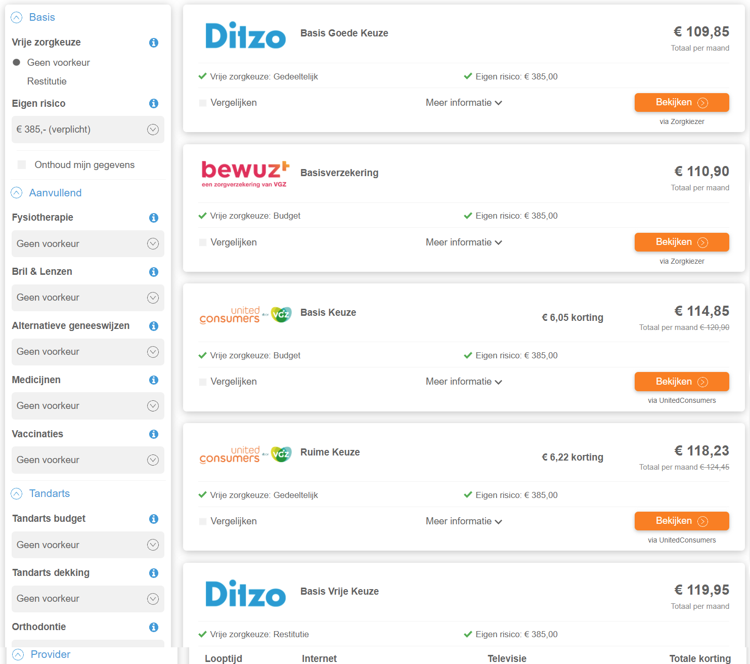 Daisycon prijsvergelijkers