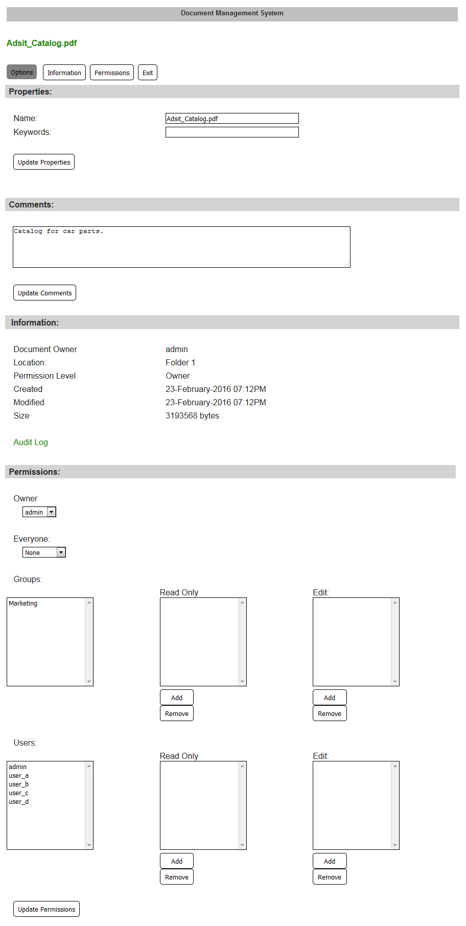 Document Management System