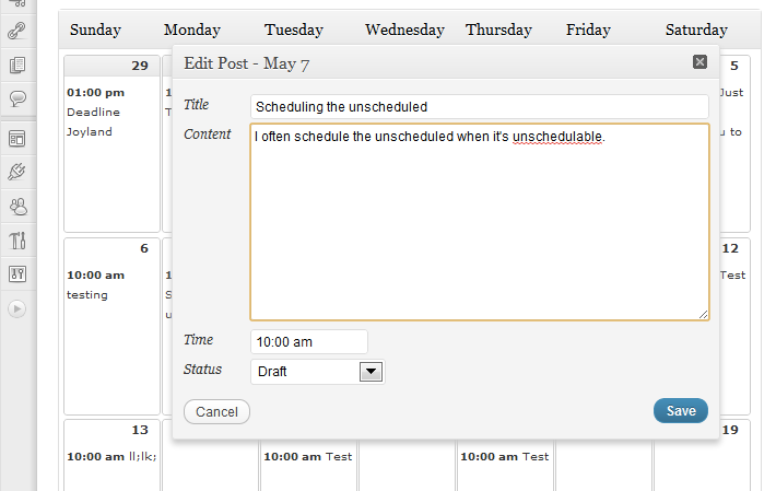 Editorial Calendar