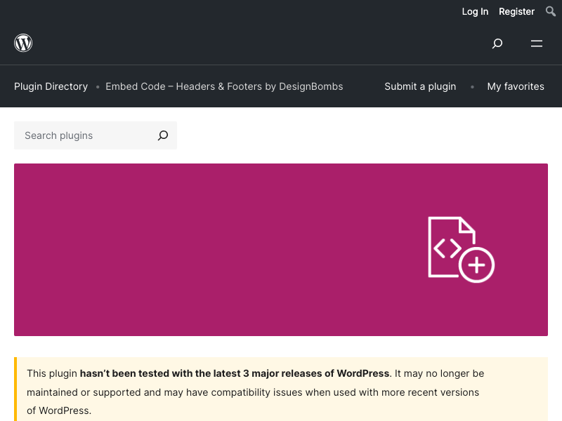 Embed Code – Headers & Footers by DesignBombs