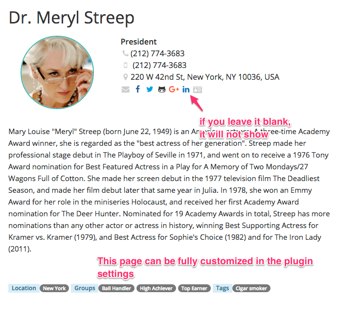 Team Member Showcase Staff List Plugin – Employee Spotlight