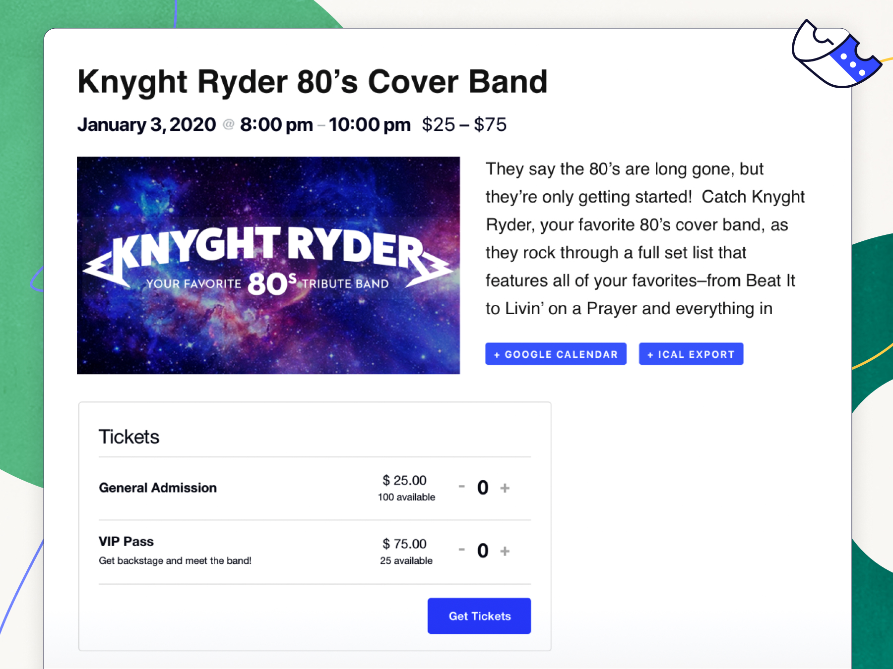Event Tickets and Registration