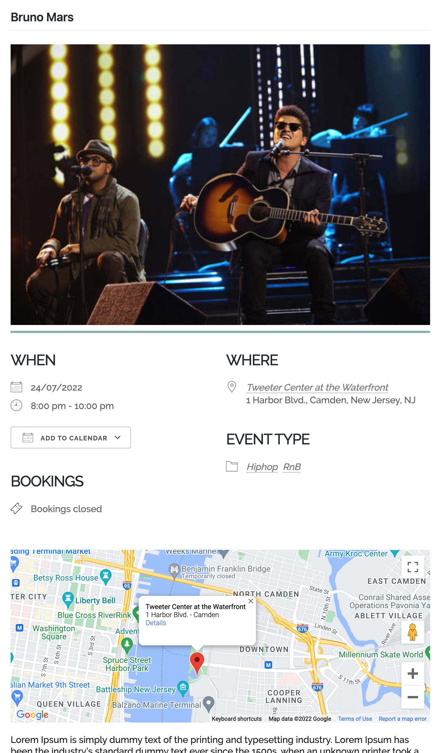 Events Manager – Calendar, Bookings, Tickets, and more!