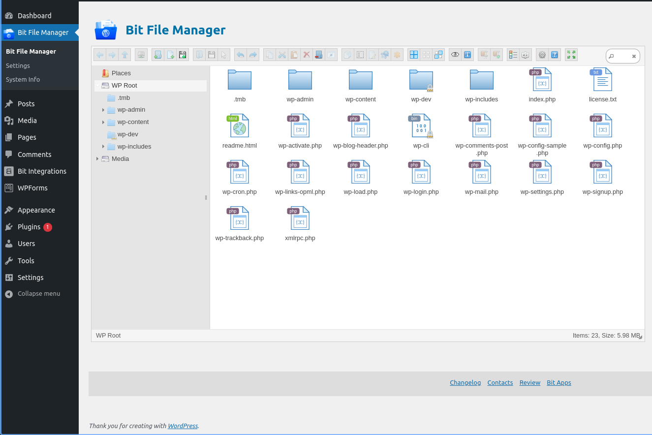 Bit File Manager – 100% Free & Open Source File Manager and Code Editor for WordPress