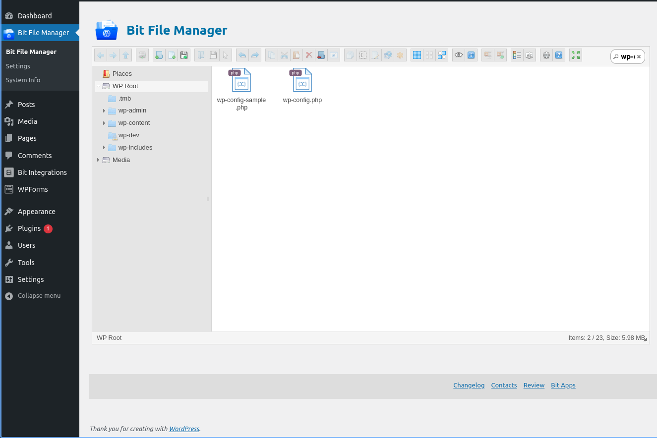 Bit File Manager – 100% Free & Open Source File Manager and Code Editor for WordPress