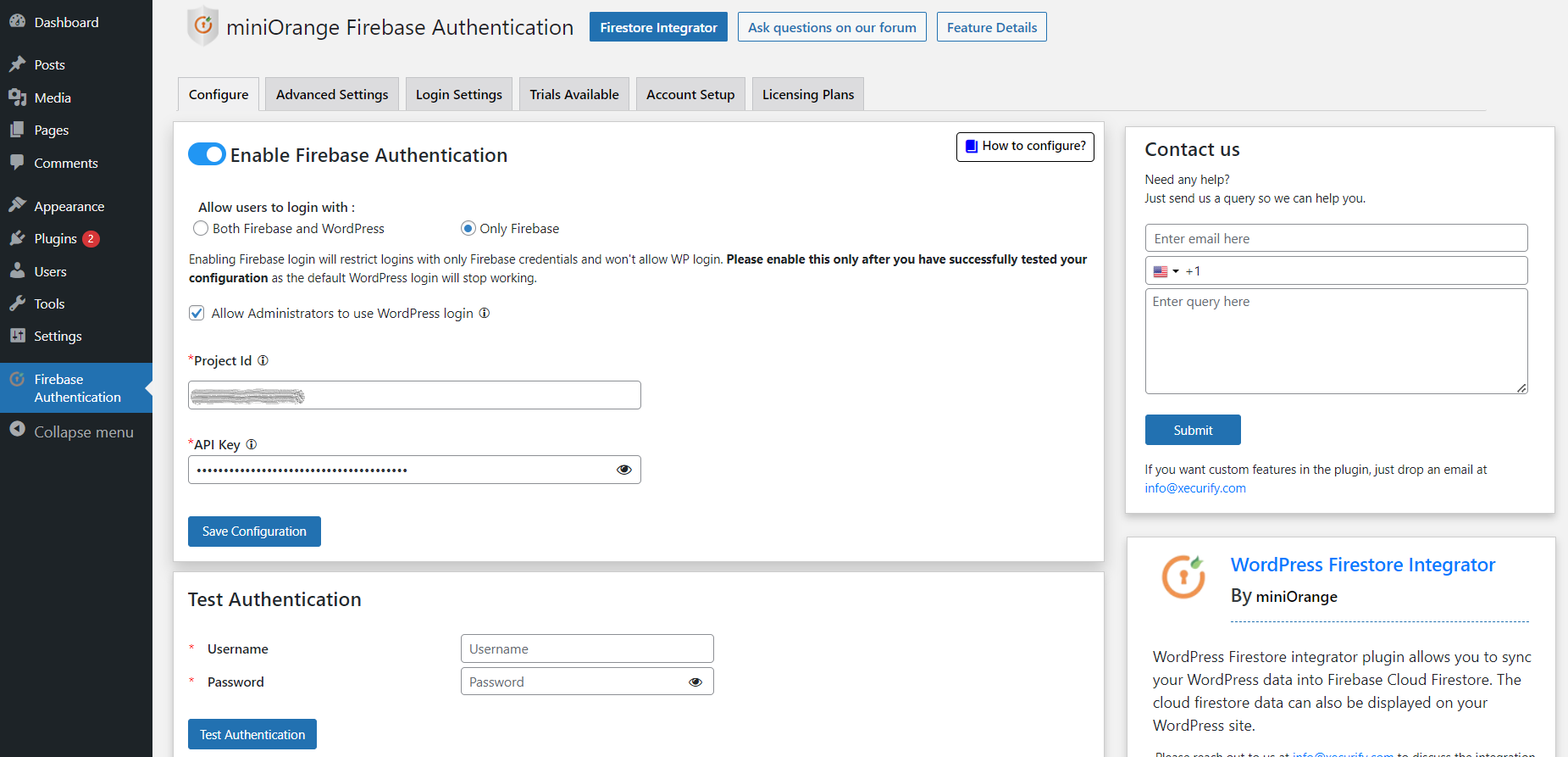 Firebase Authentication