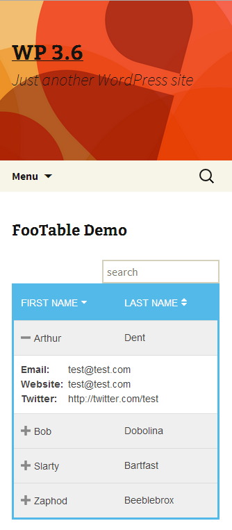FooTable
