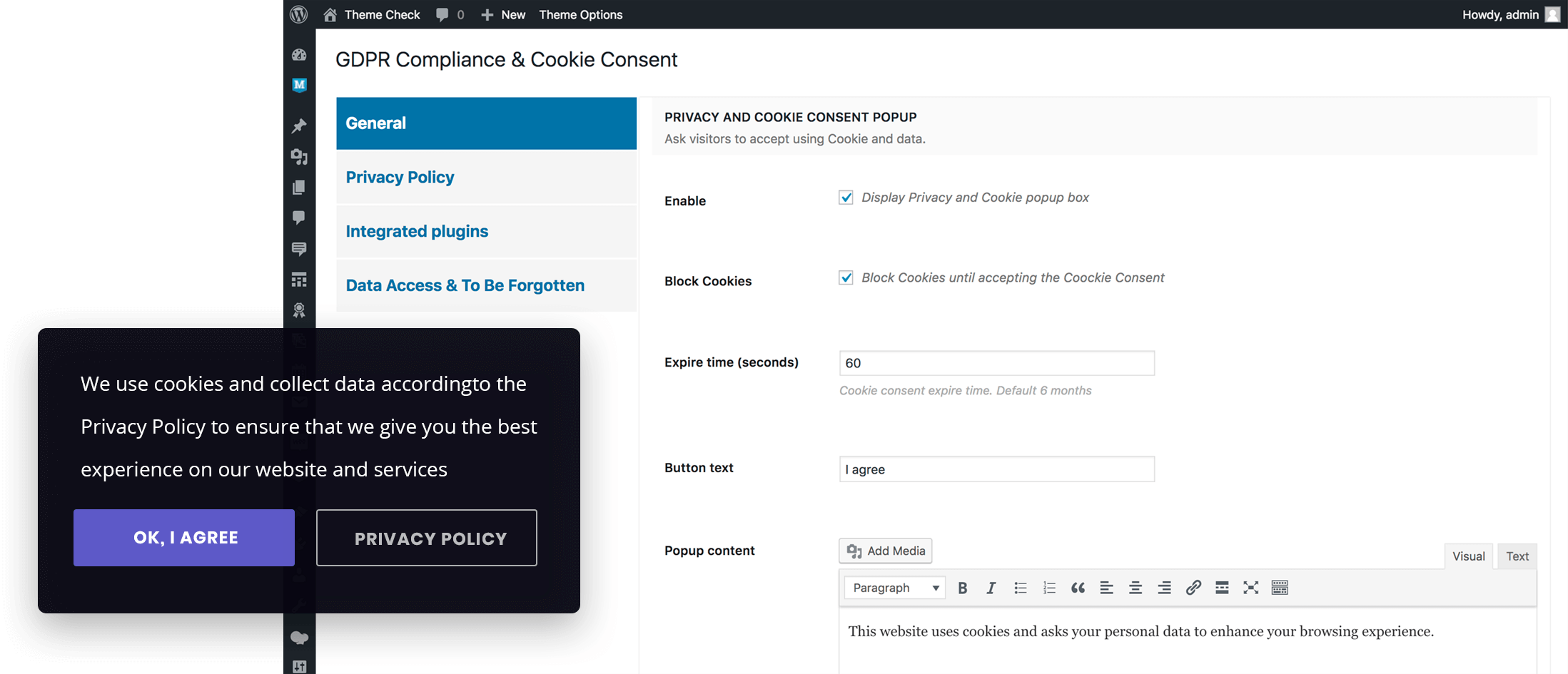 GDPR Compliance &amp; Cookie Consent