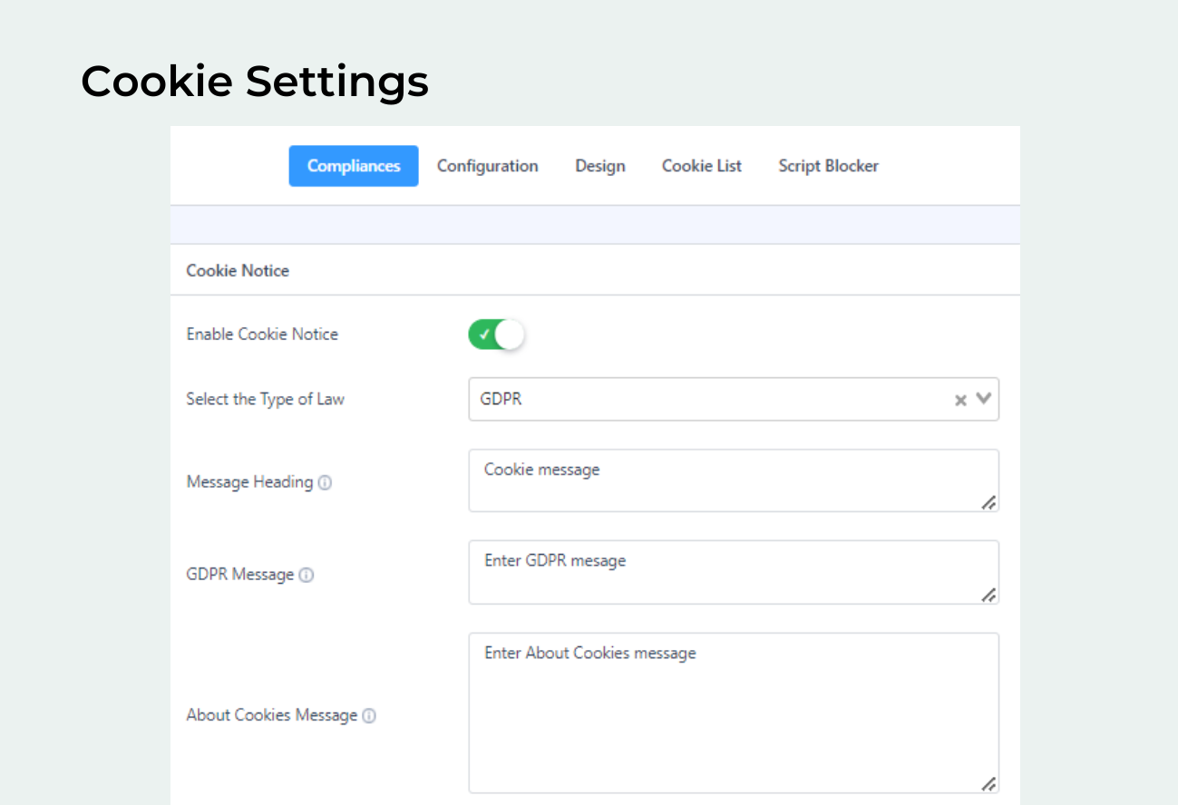 Cookie Consent for WP – Cookie Consent, Consent Log, Cookie Scanner, Script Blocker (for GDPR, CCPA & ePrivacy)