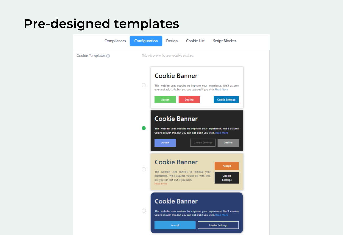 Cookie Consent for WP – Cookie Consent, Consent Log, Cookie Scanner, Script Blocker (for GDPR, CCPA & ePrivacy)