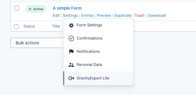 GravityExport Lite for Gravity Forms