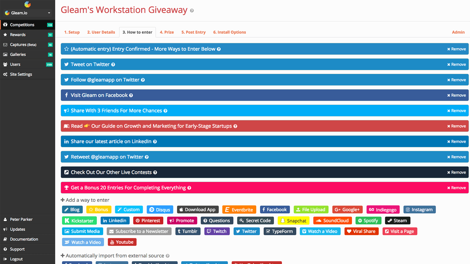 Gleam: Run Competitions on Your WordPress Blog