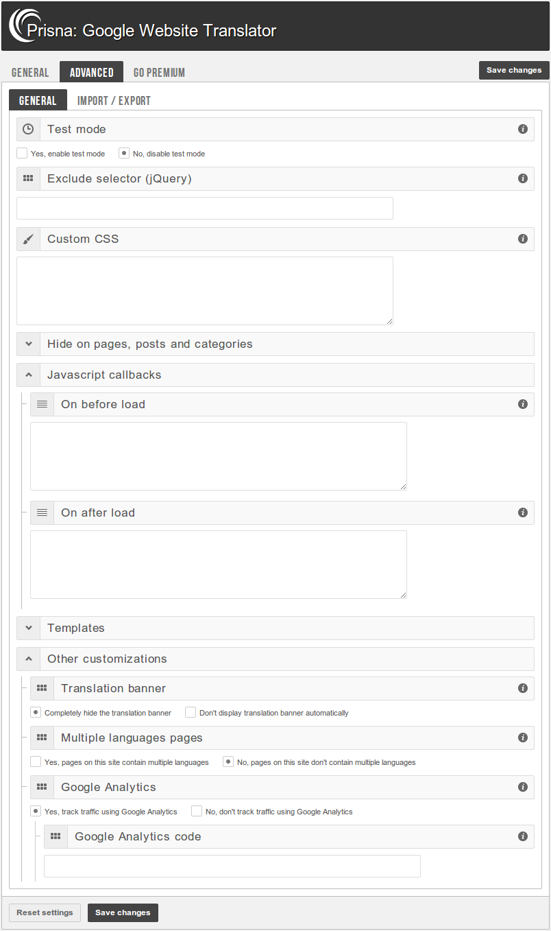 Prisna GWT – Google Website Translator