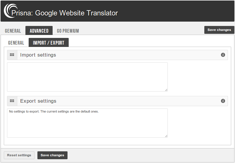 Prisna GWT – Google Website Translator