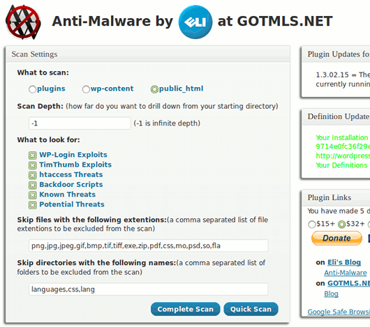 Anti-Malware Security and Brute-Force Firewall