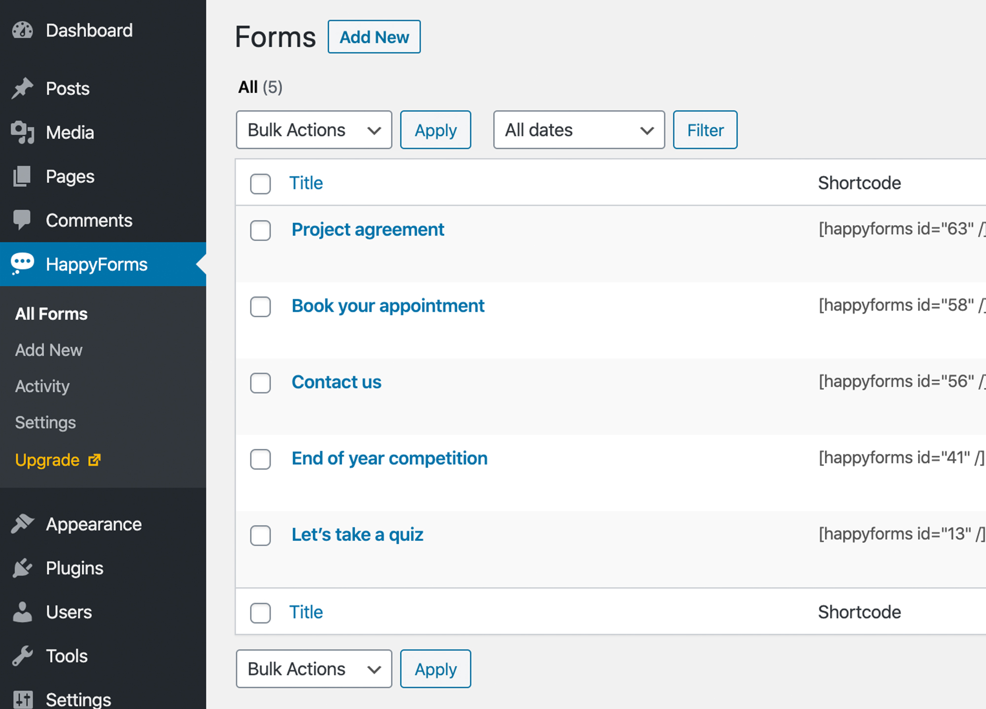 Form builder to get in touch with visitors, grow your email list and collect payments — Happyforms