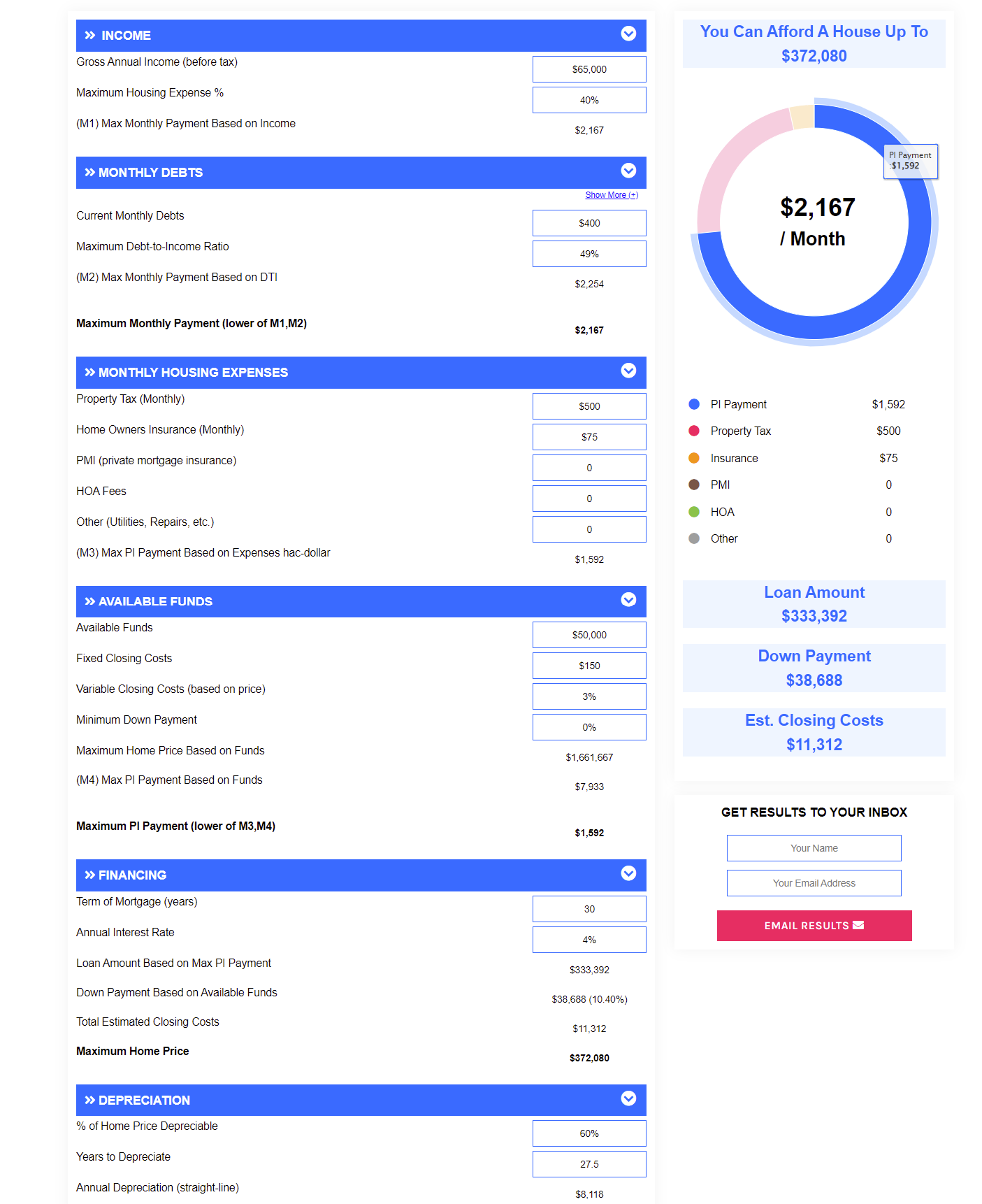 Home Affordability Calculator