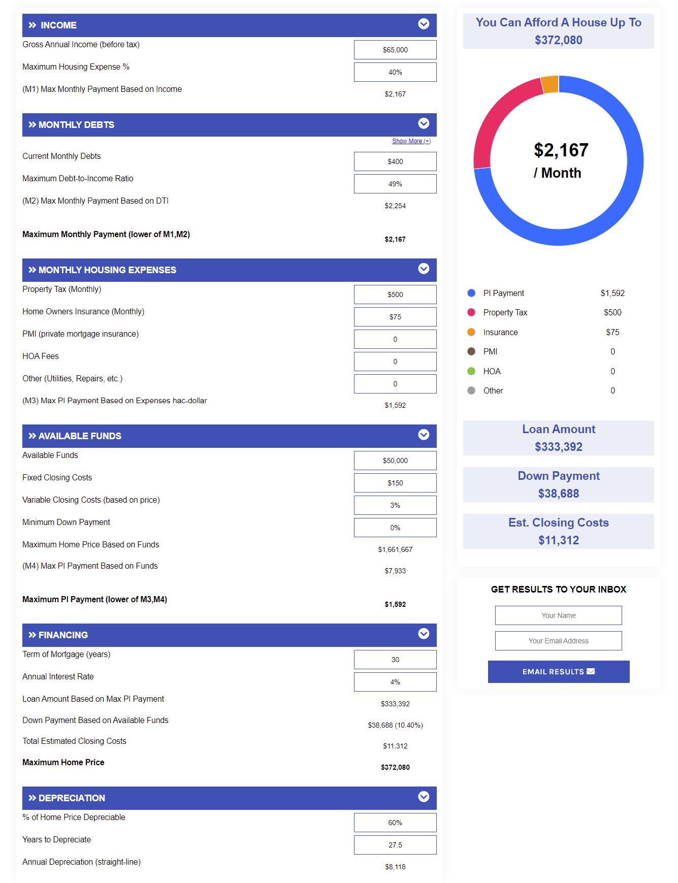 Home Affordability Calculator